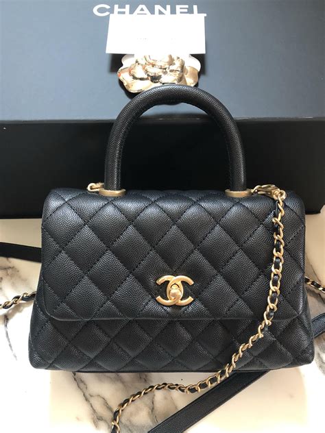 chanel mini coco handle bag|Chanel coco handbag price uk.